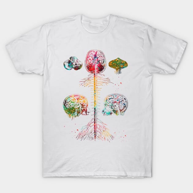 Brain and spine T-Shirt by erzebeth